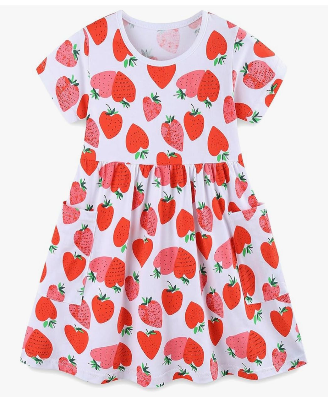 Vestido infantil - Estampado de fresas