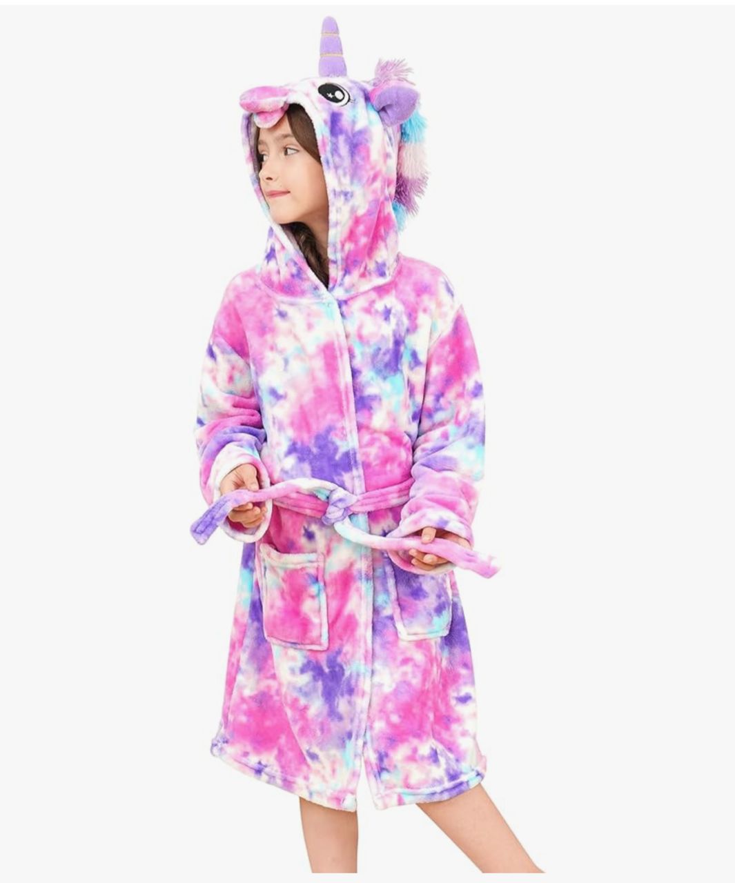 Bata Infantil Unicornio - Tie Dye Morado