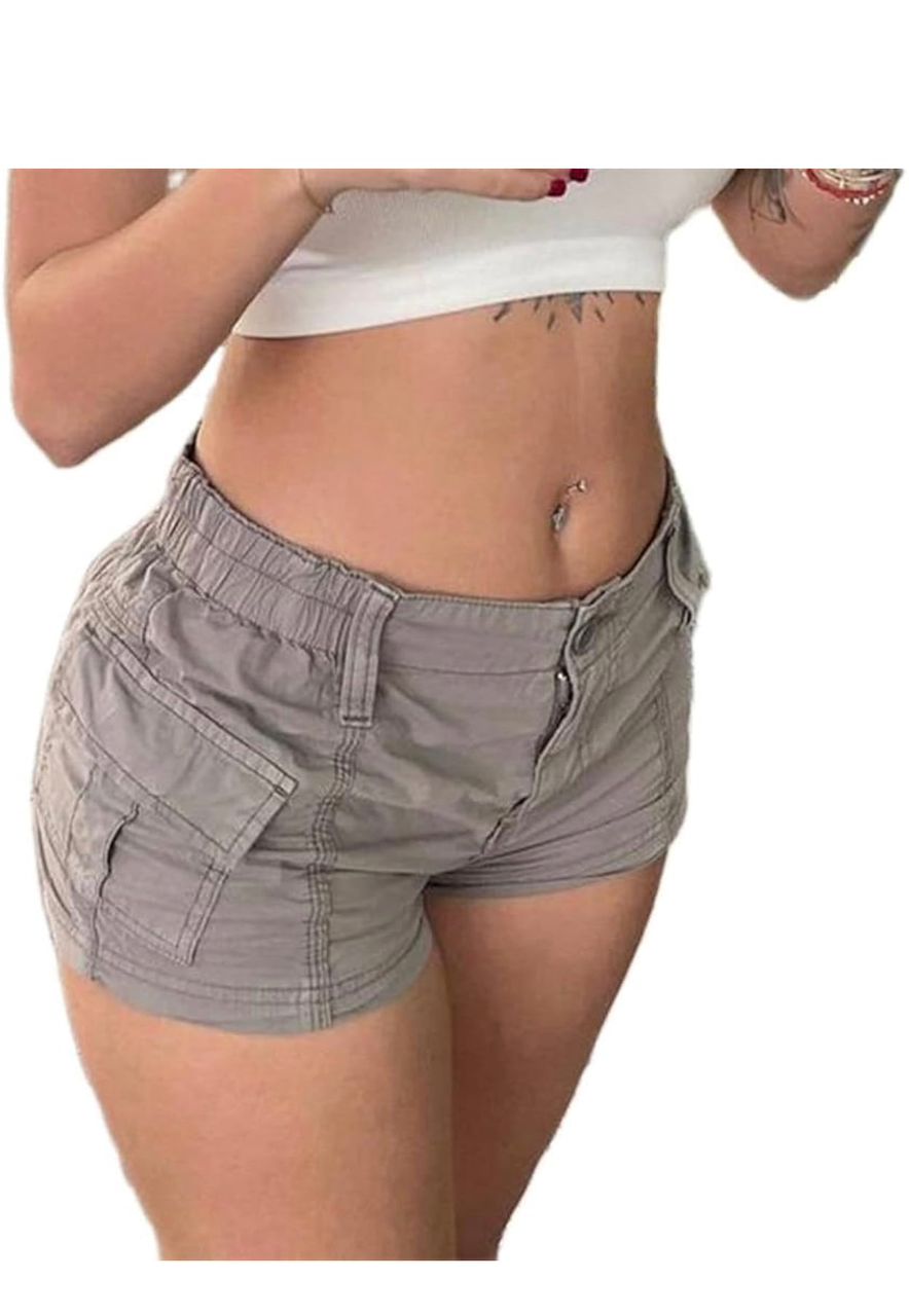 Short cargo para mujer - Gris Café