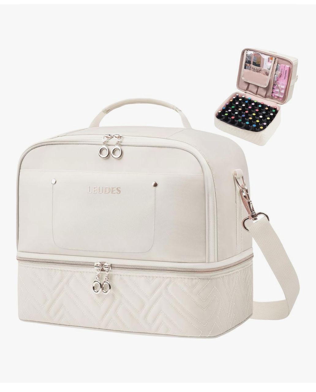 LEUDES - Bolso Organizador para Aceites Esenciales - Beige