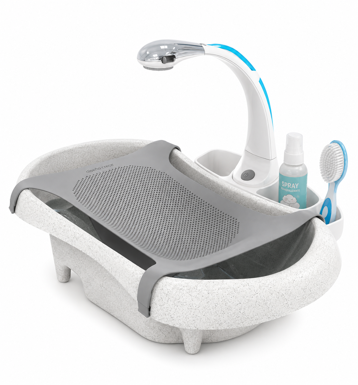 Diseño Crece - Bañera para Bebé con Ducha y Soporte