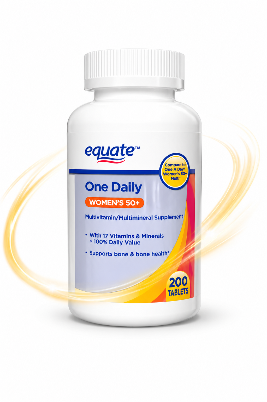 Equate - One Daily Multivitamínico/Multimineral - Women's 50+ 200 Tabletas