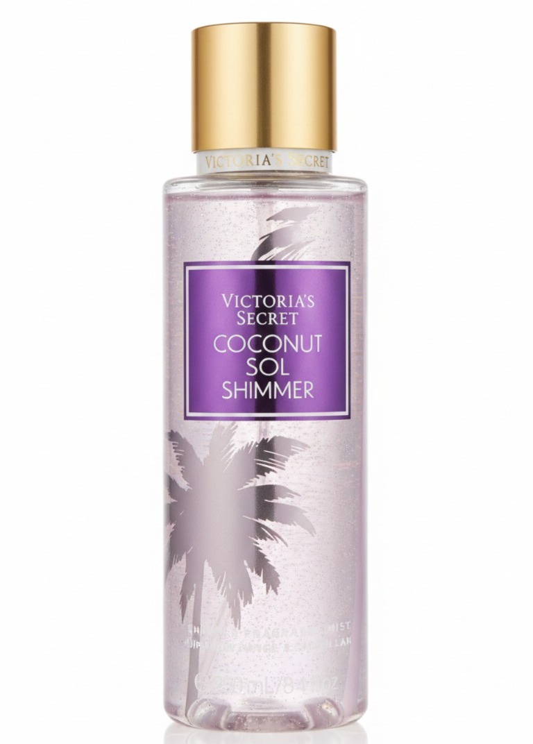 Victoria’s Secret Coconut Sol Shimmer Fragrance Mist 250ml Mujer Original — Body Mist Escarchado Tropical