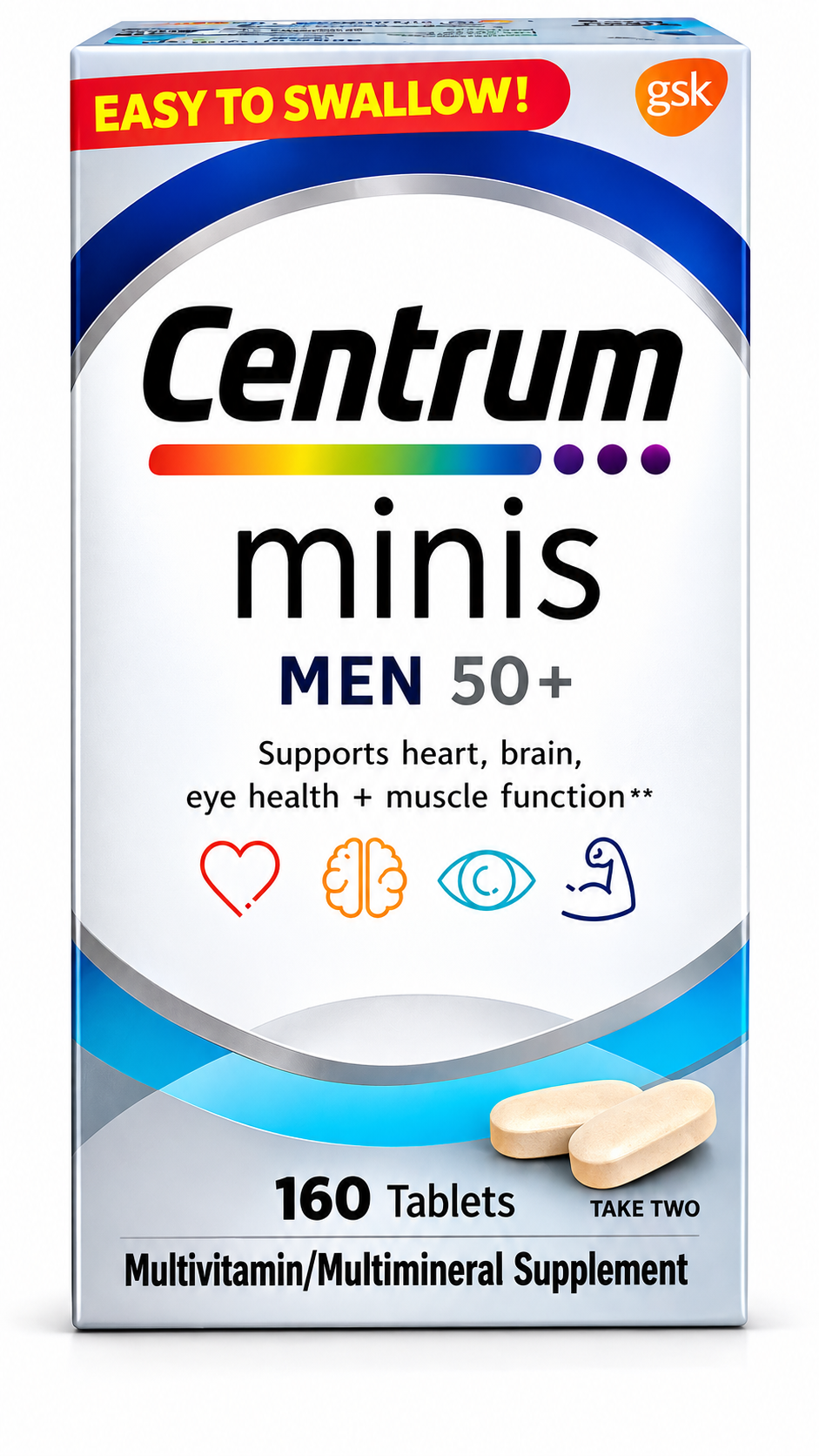 Centrum - Minis Multivitamínico/Multimineral - Men 50+ 160 tabletas