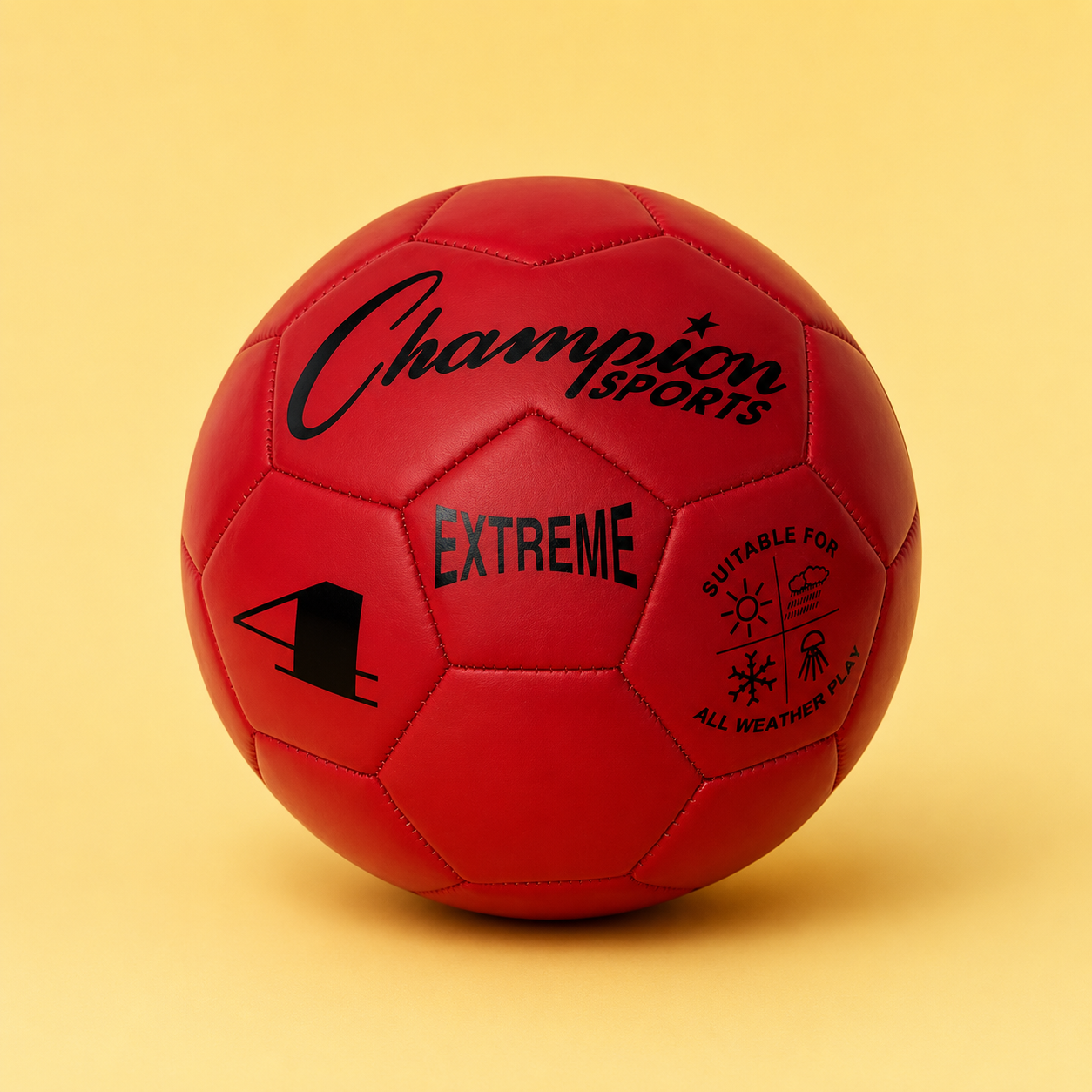 Champion Sports - Balón de Fútbol Extreme - Rojo Talla 4