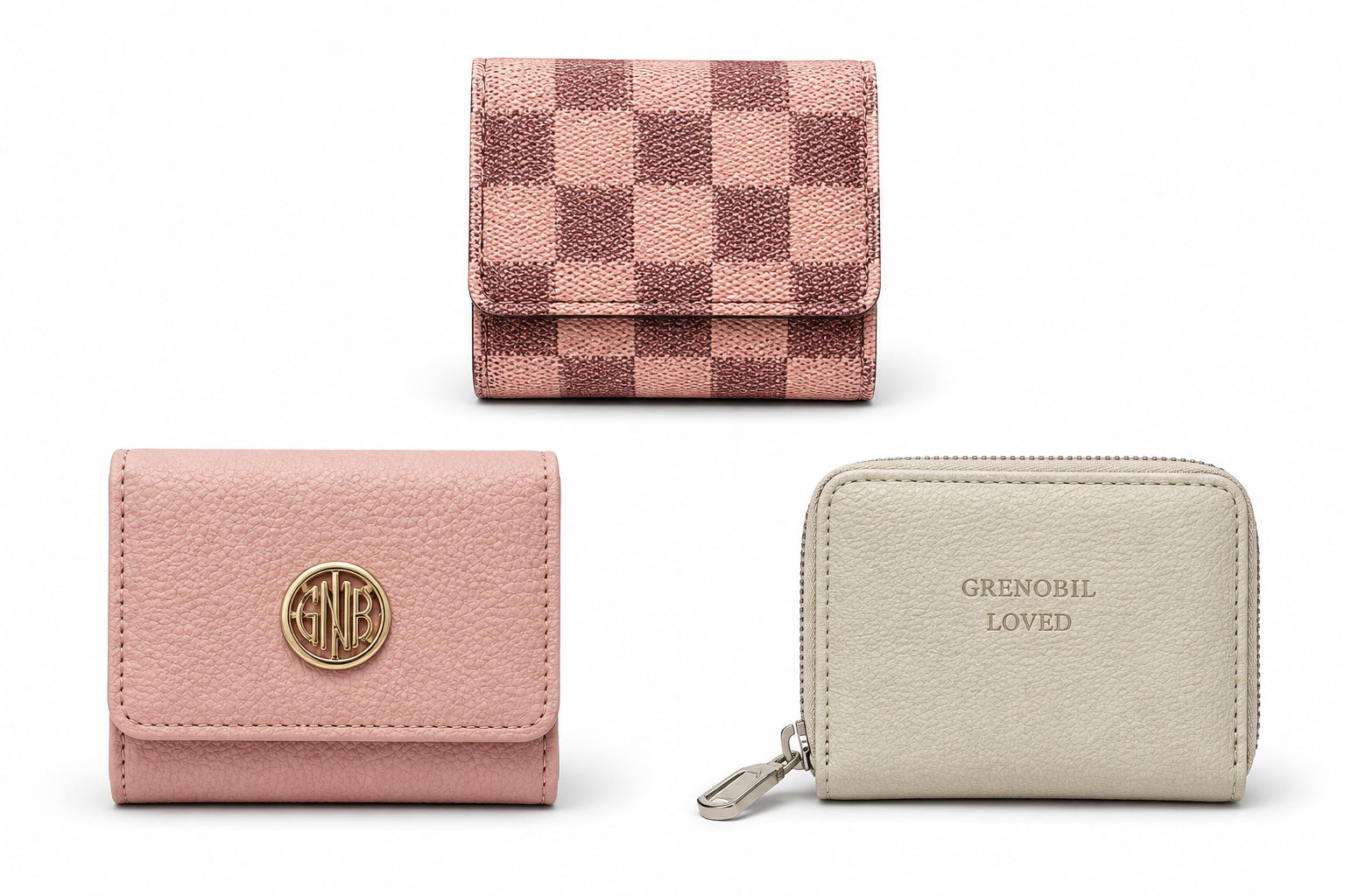 Billetera compacta para mujer - Set de 3 diseños