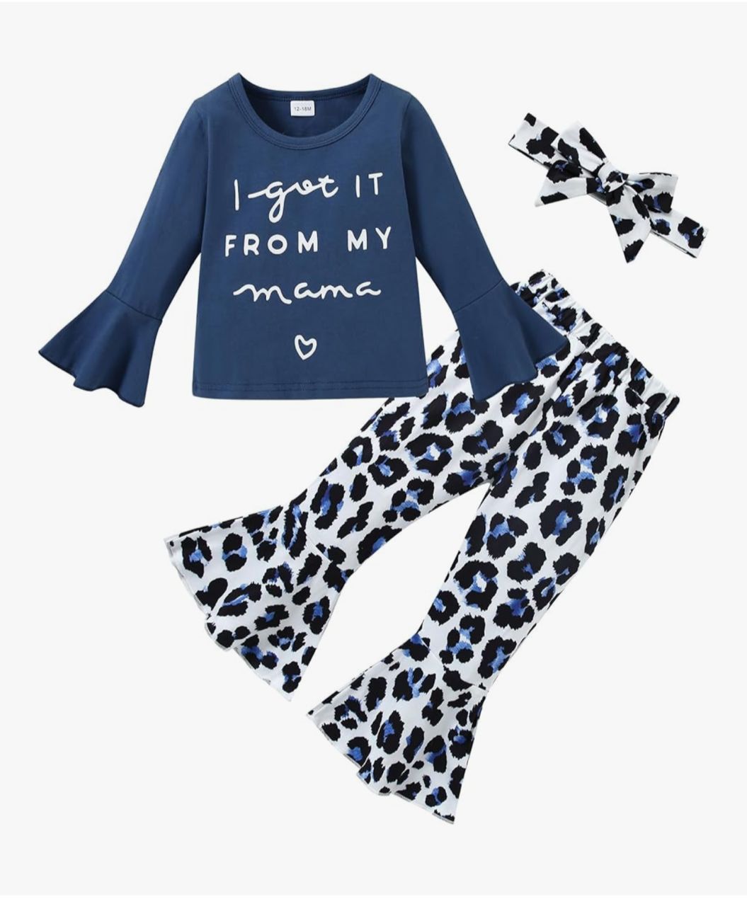 Conjunto Infantil 3 Piezas - Azul Marino con Leopardo