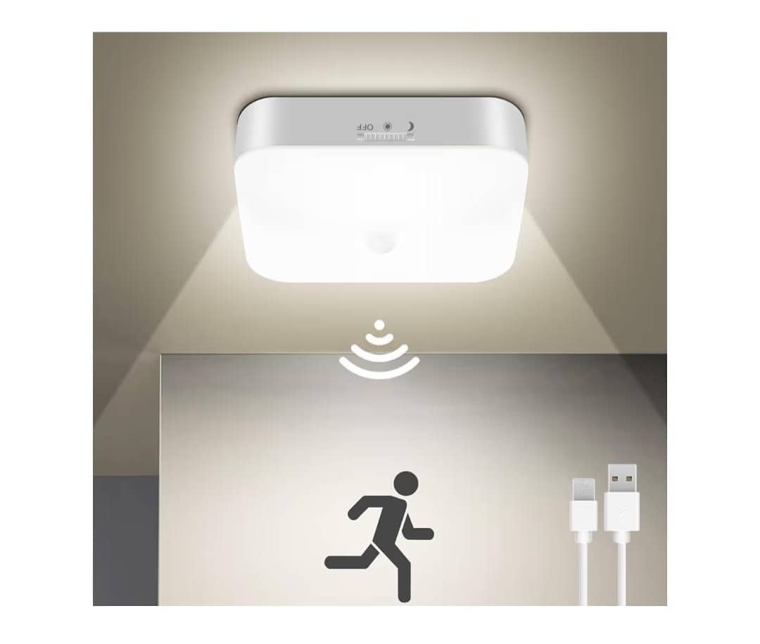 Luz nocturna LED con sensor de movimiento - Recargable con batería