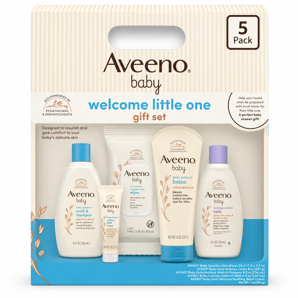 Aveeno Baby - Set de Regalo Welcome Little One - 5 Piezas