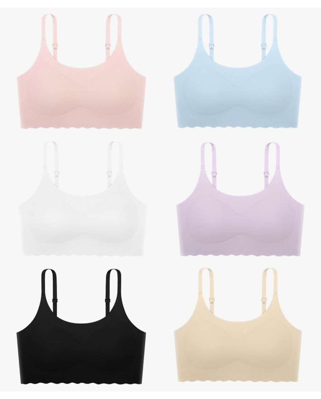 Brasier seamless sin varilla - Pack 6 colores