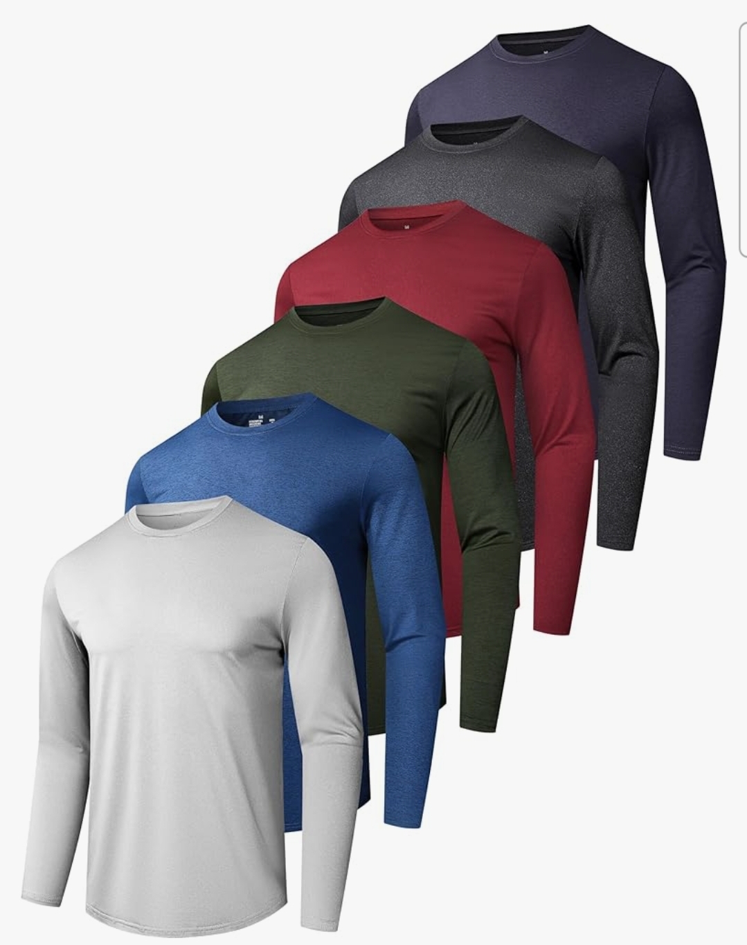 Camisetas deportivas de manga larga para hombre - Pack multicolor
