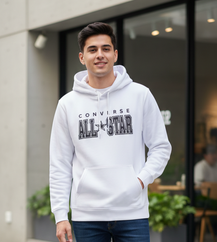 🤍 Converse All Star Hoodie — tallas S,L,M,XL