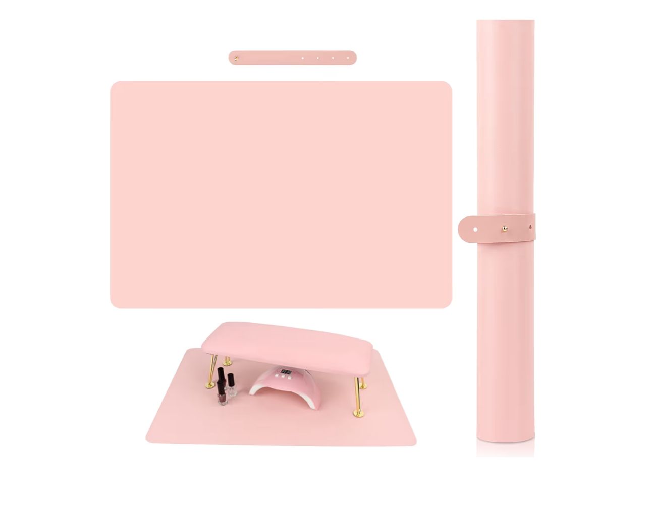 (SOLO TAPETE) Tapete de Silicona para Manicura - Rosa