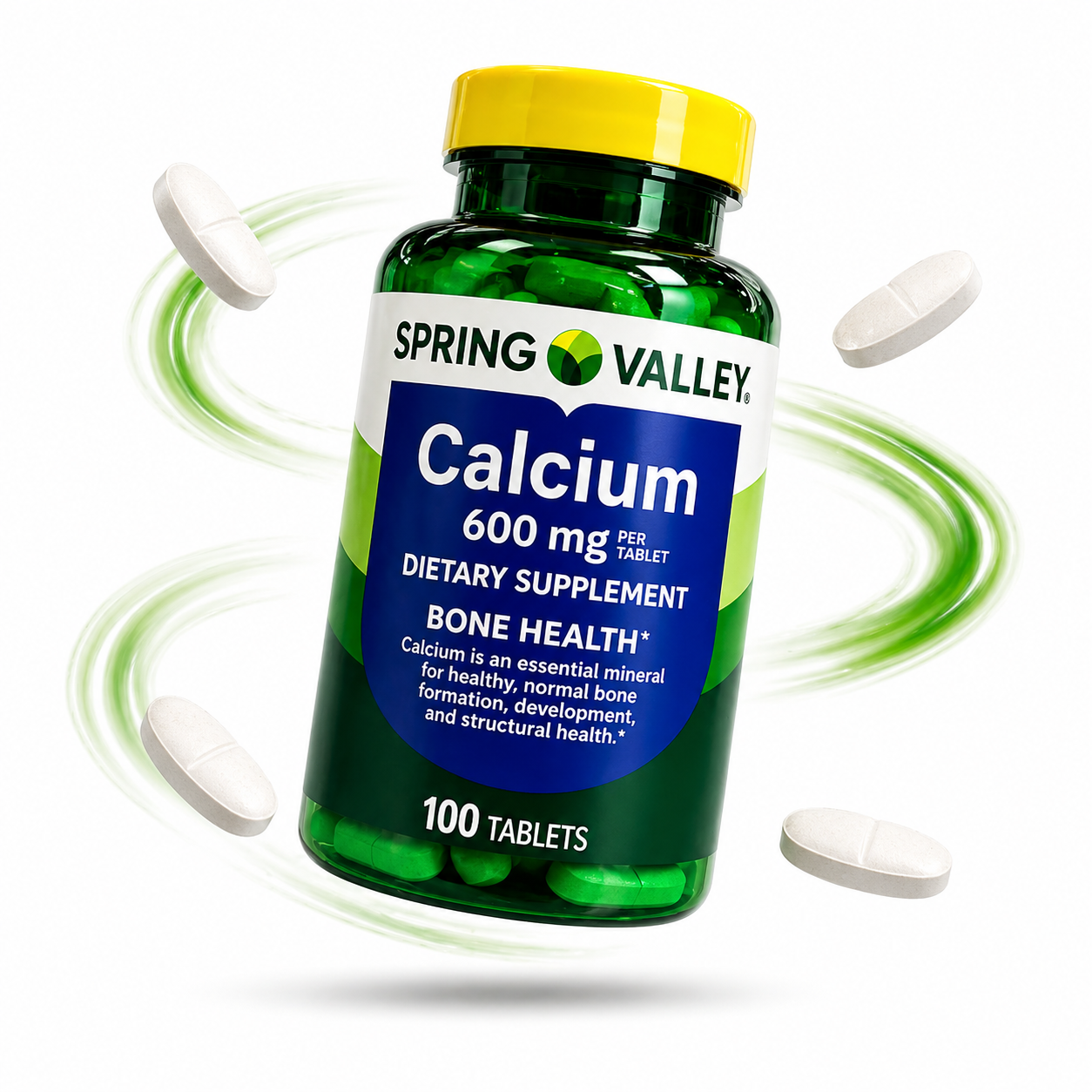Spring Valley - Calcium 600 mg - 100 tabletas
