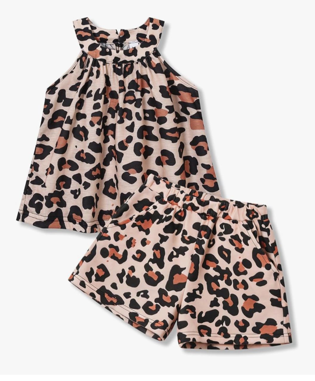 Conjunto Infantil Top y Short - Estampado Leopardo