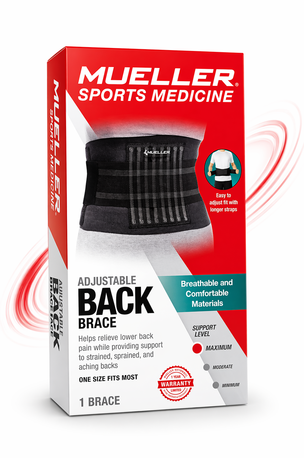 MUELLER – Sports Medicine Adjustable Back Brace (Faja Lumbar Ajustable)