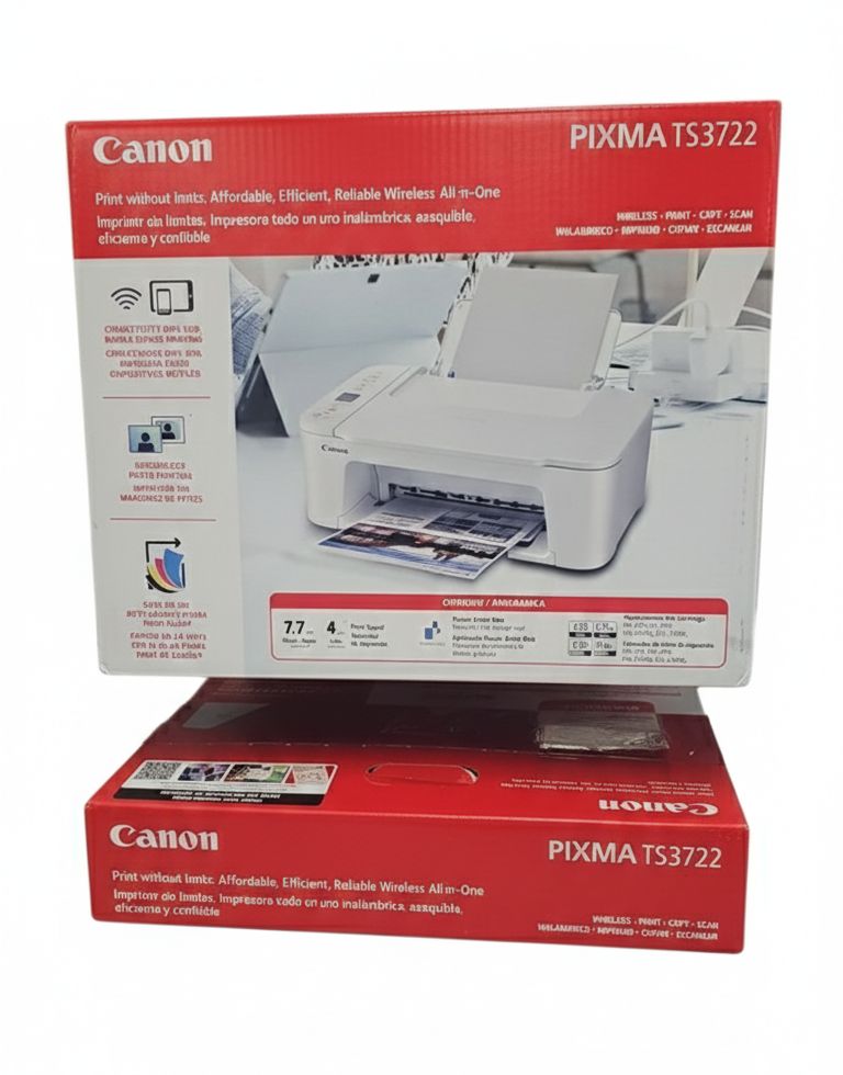 Impresora Canon PIXMA TS3722 WiFi All-In-One – Impresora Multifuncional Imprimir, Copiar y Escanear Inalámbrica