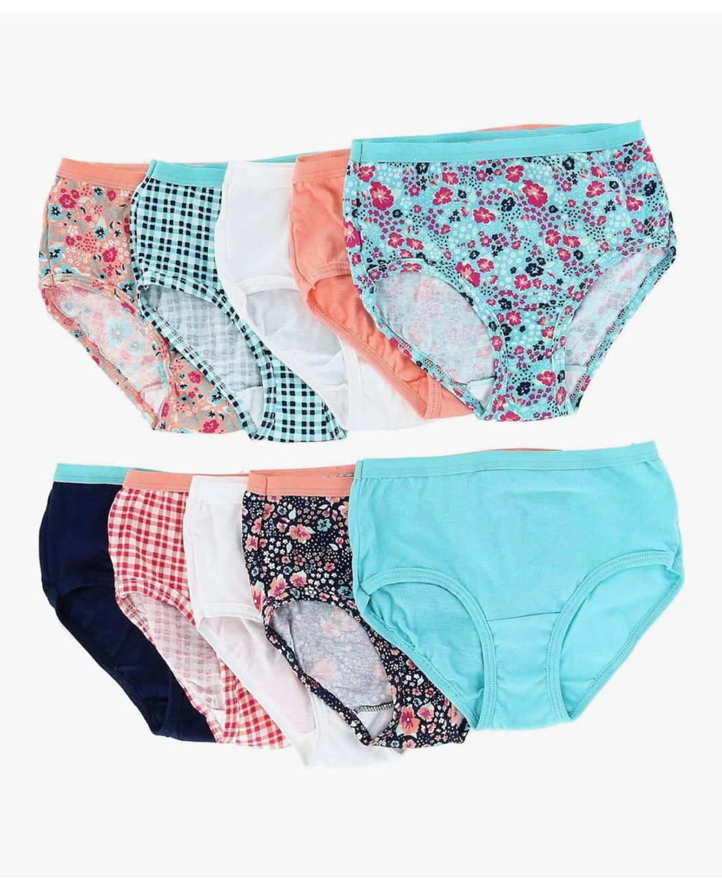 Fruit of the loom Panties Infantiles - Paquete Surtido de 10 Piezas