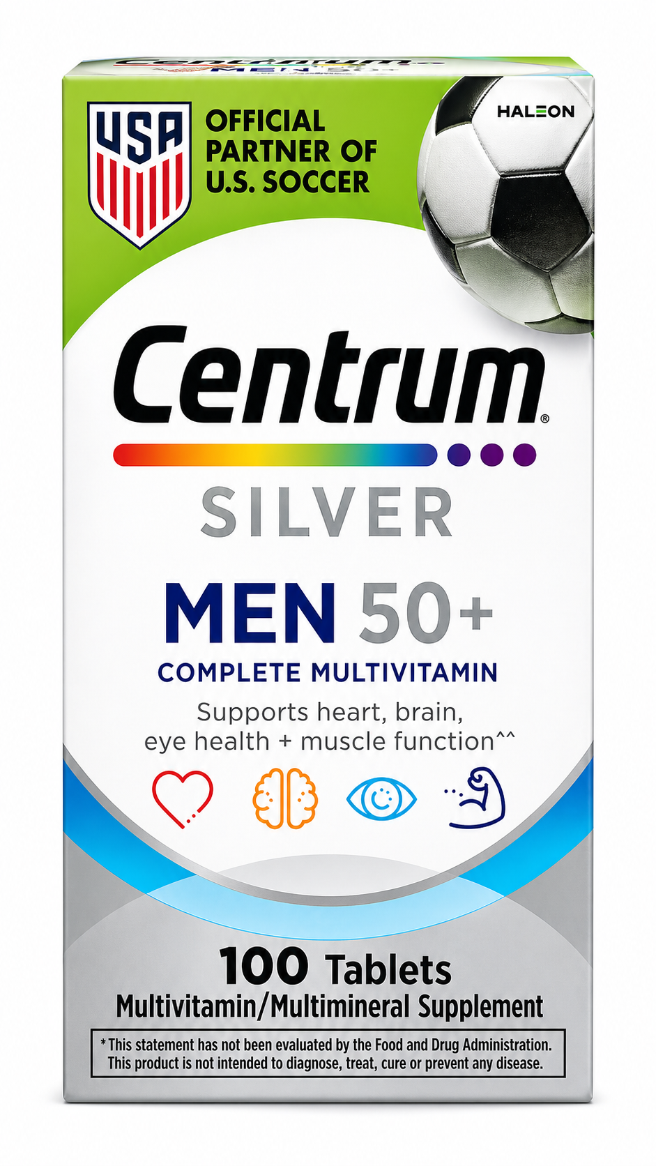 Centrum - Silver Men 50+ Multivitamínico Completo - 100 Tabletas