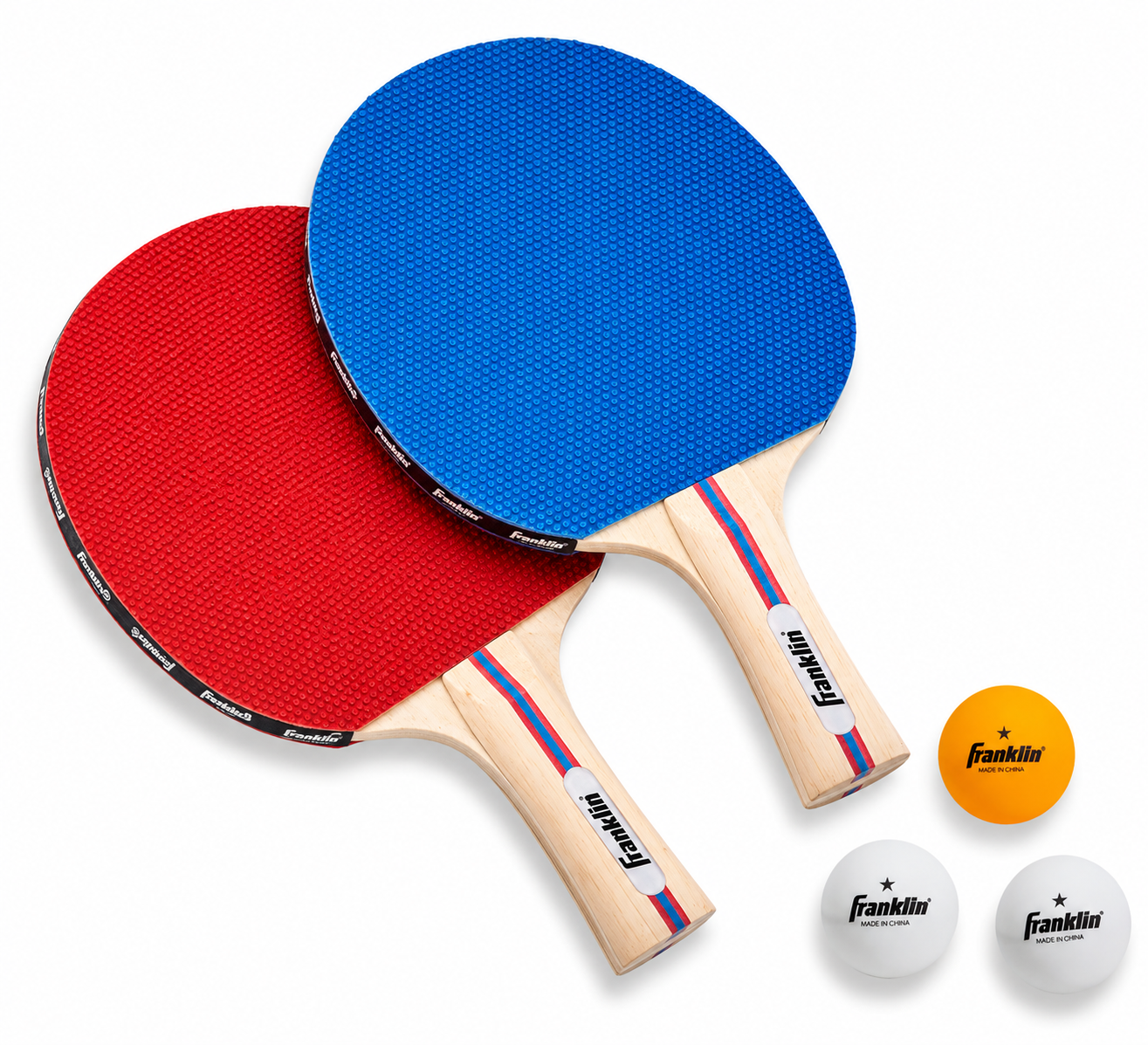 Franklin Sports - Kit de 2 palas y 3 pelotas de tenis de Pingpong