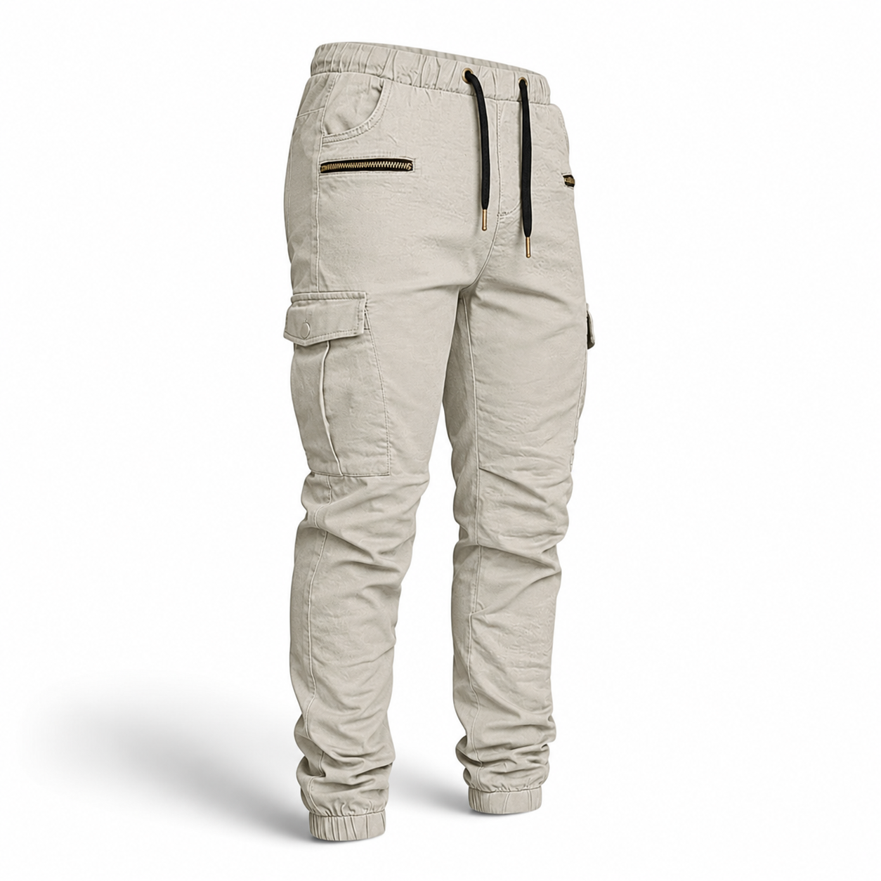 Jerdar - Pantalón Cargo Jogger para Hombre - Beige