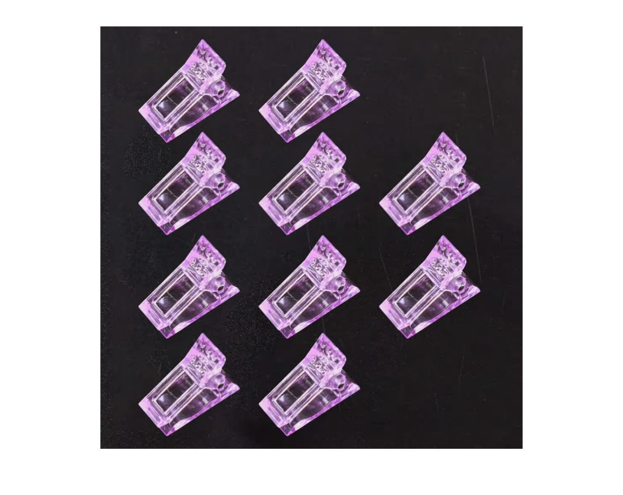 Clips de Sujeción para Costura - Morado Transparente x10