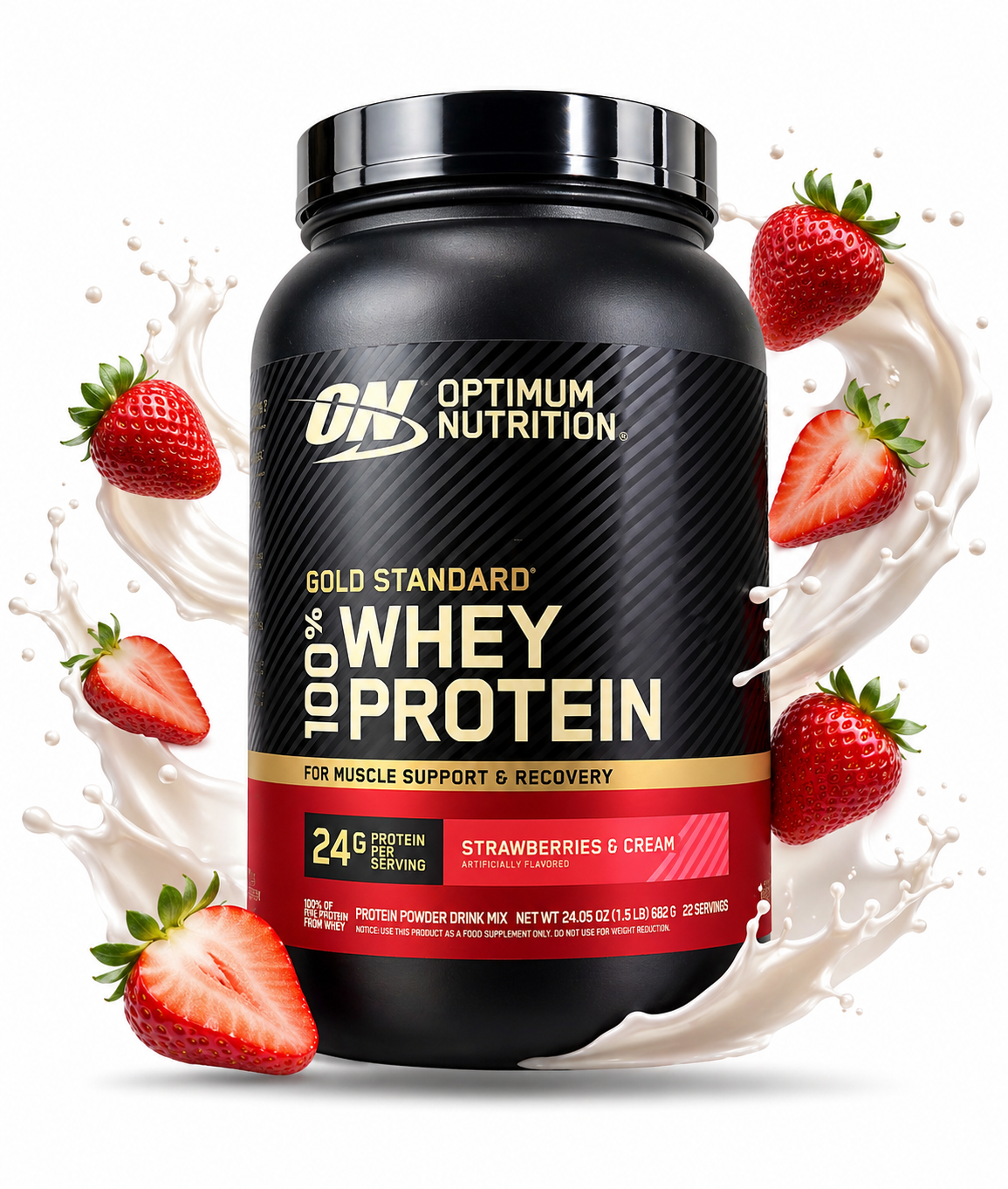 Optimum Nutrition - Gold Standard 100% Whey Protein - Strawberries & Cream