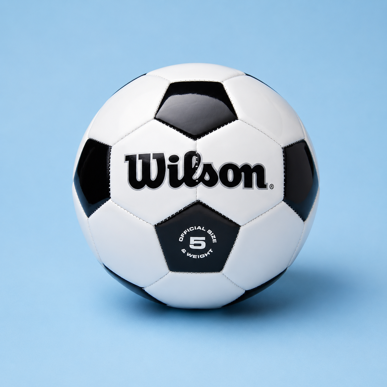 Wilson - Balón de Fútbol - Tamaño 5 Blanco/Negro