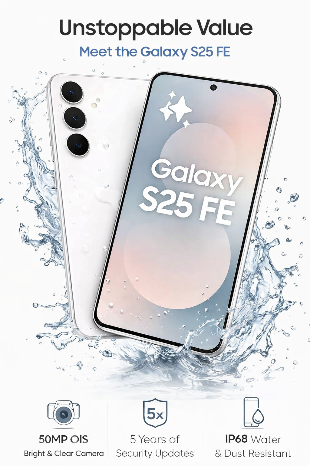 Samsung Galaxy S25 FE 128GB (Unlocked) Navy – Rendimiento y Estilo Inteligente
