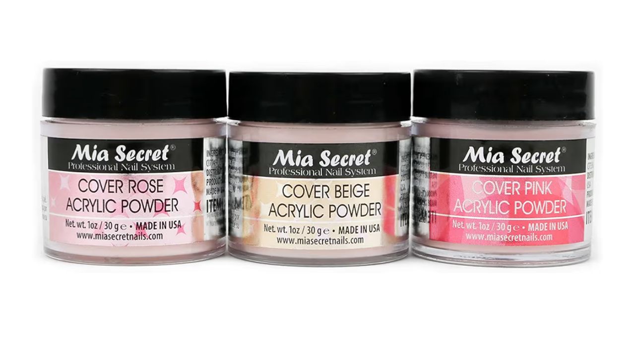 Mia Secret - Acrylic Powder - Cover Rose, Cover Beige y Cover Pink