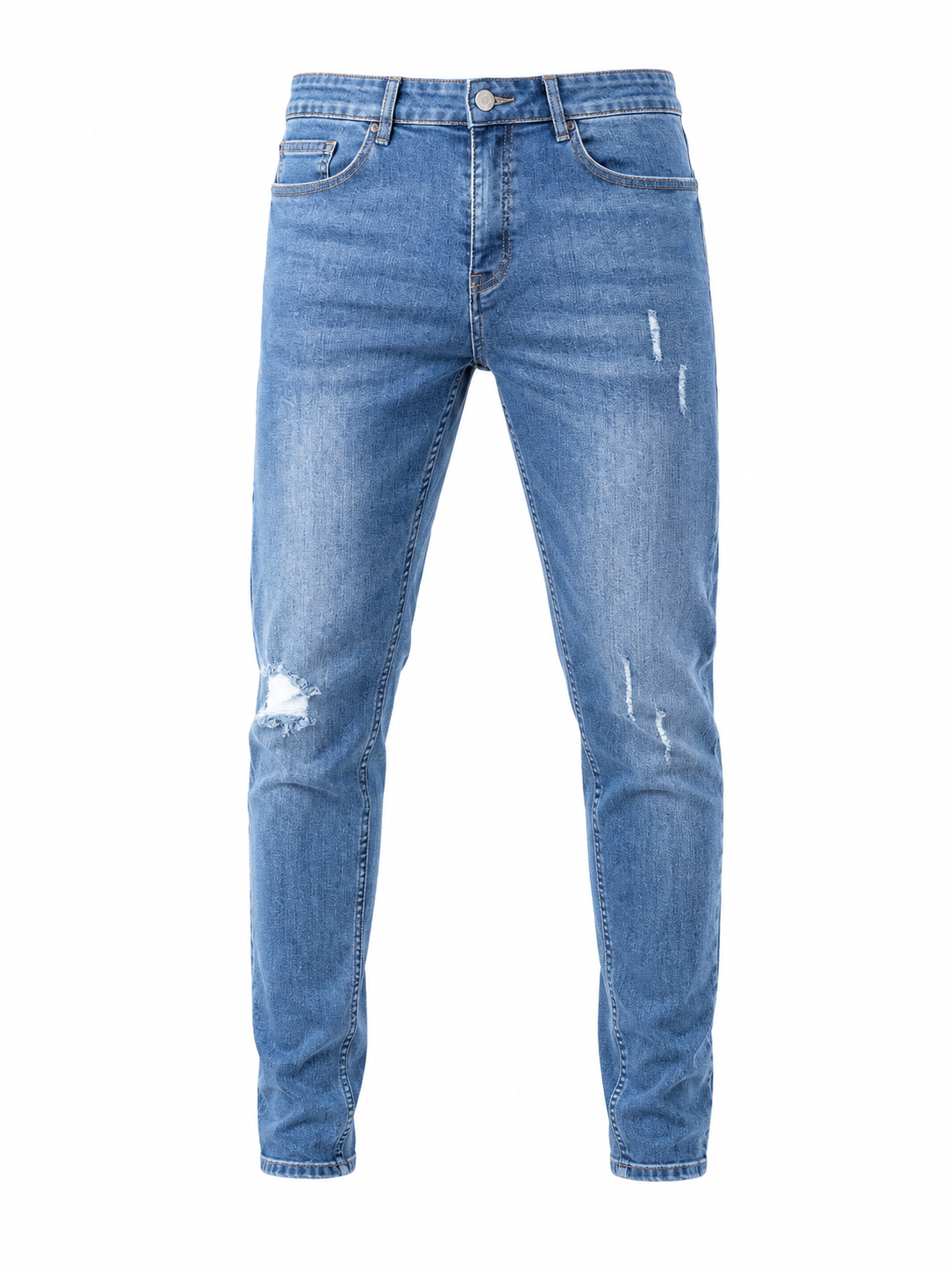 GuangCheng - Jeans Slim Fit para Hombre –  Azul Clásico