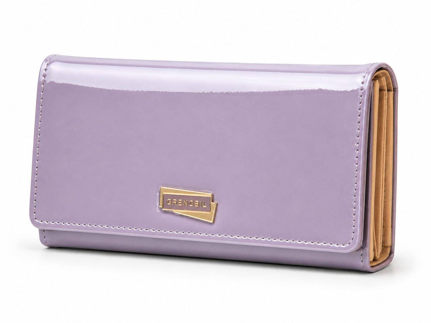 Grenobil - Billetera larga - Lila charol - (🚚Proveedor local)