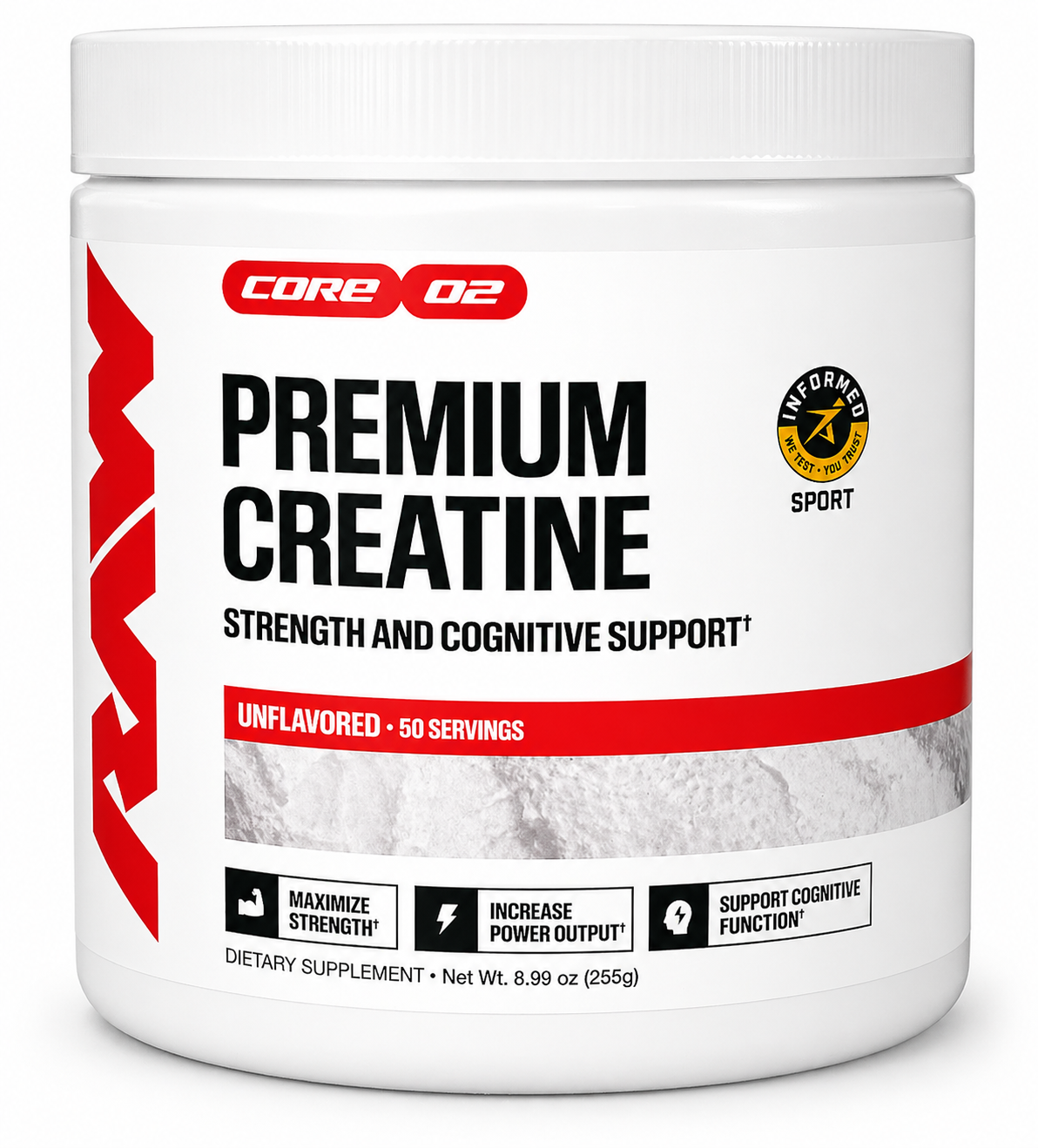 RYSE - Premium Creatine - Sin sabor 50 porciones
