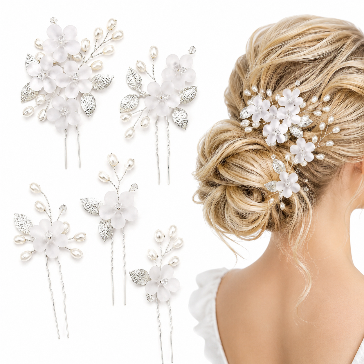 MELLIEX - Horquillas para el Pelo Boda - Set de 5 Pzas.