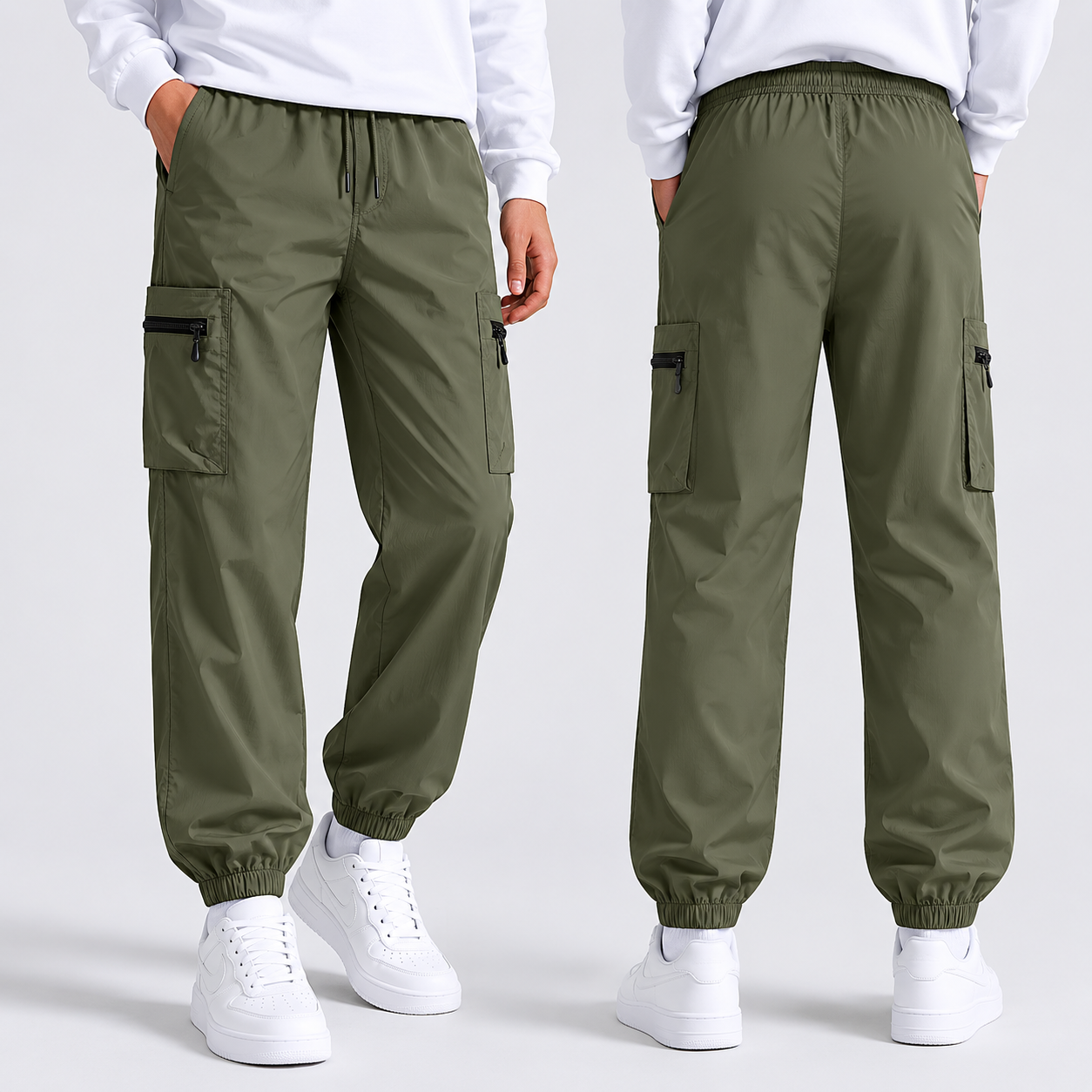 Pantalón Cargo Jogger - Verde Oliva
