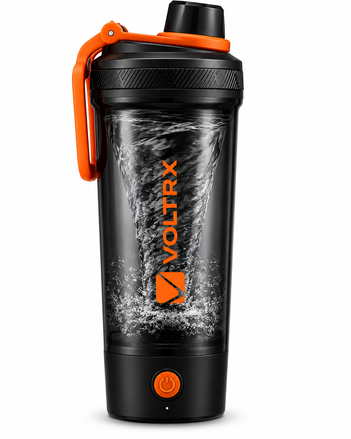 VOLTRX - Botella agitadora eléctrica 24 oz - Negro/Naranja