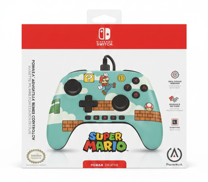 PowerA Advantage Wired Controller Super Mario para Nintendo Switch