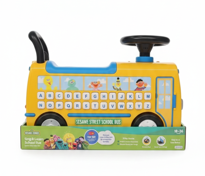 Autobús Escolar Interactivo Sesame Street Sing & Learn – Juguete Educativo Musical ABC para Niños 18+ Meses