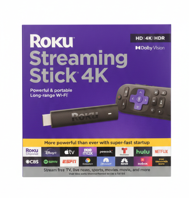 Roku Streaming Stick 4K – Reproductor HD/4K/HDR con Dolby Vision y Wi-Fi