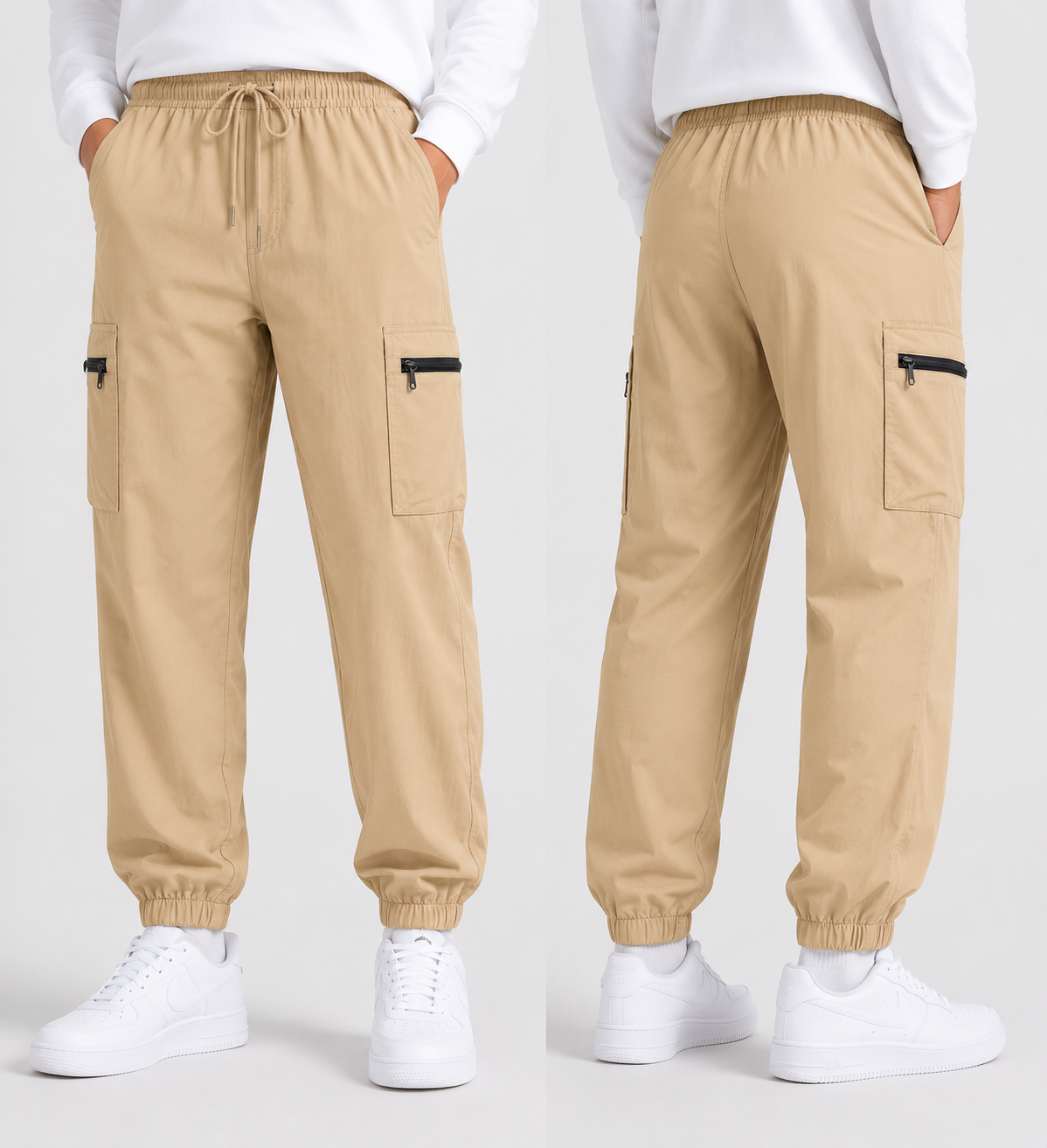 Pantalón Jogger Cargo - Beige