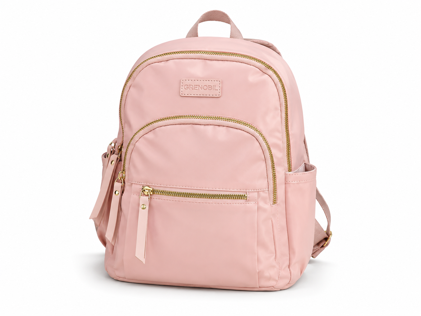 Grenobil - Mochila - Rosa con cierres dorados - (🚚Proveedor local)