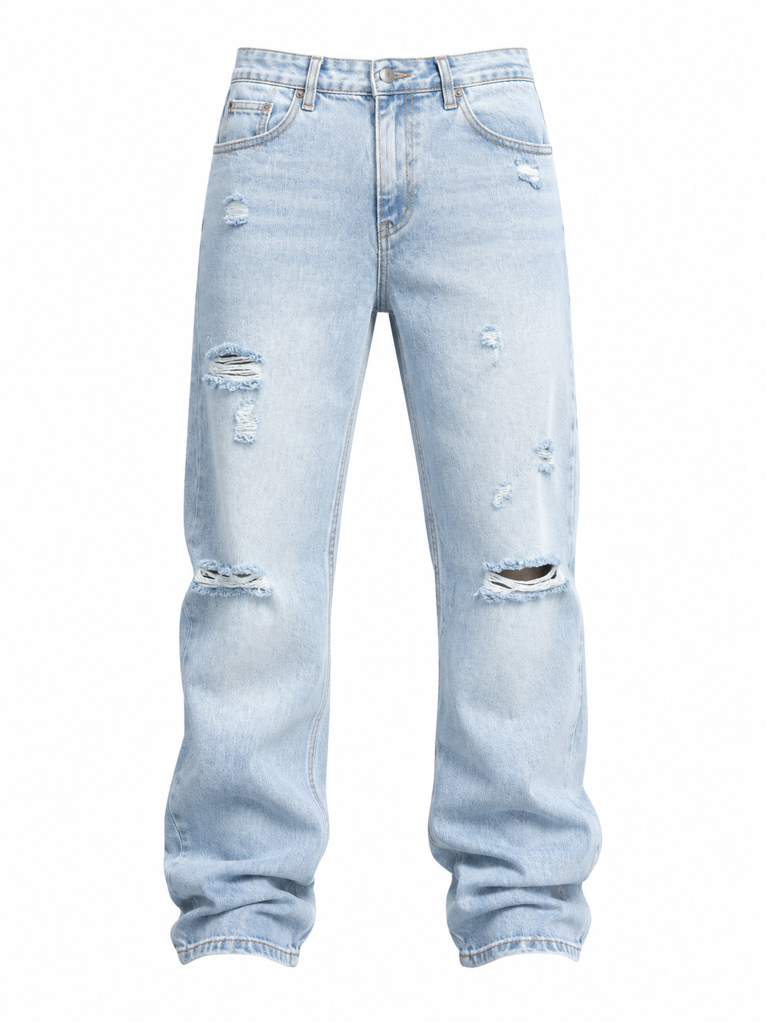 GuangCheng - Jeans Rasgados para Hombre – Estilo Urbano Casual