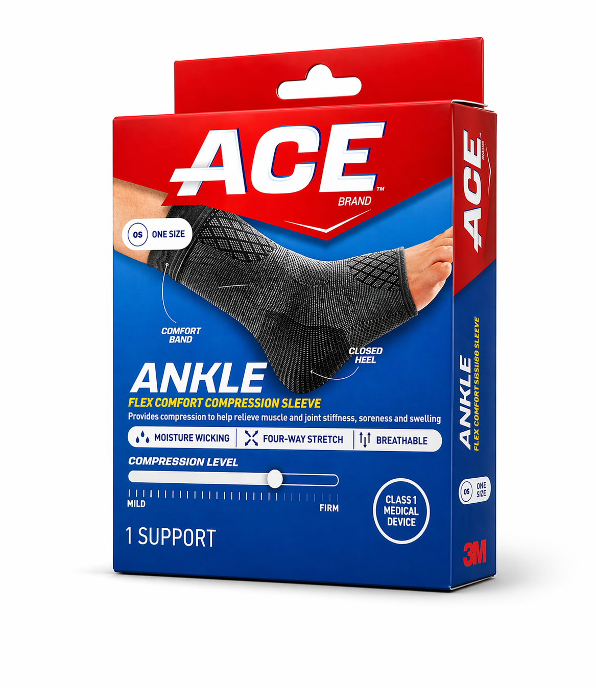 ACE Ankle Flex Comfort Compression Sleeve – Soporte de Tobillo con Compresión