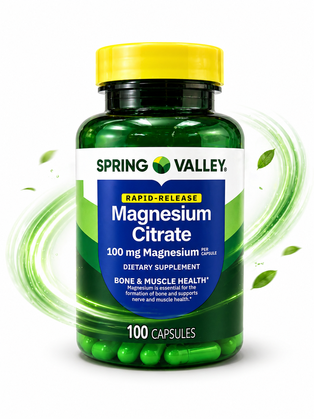 Spring Valley - Magnesium Citrate 100 mg - 100 cápsulas
