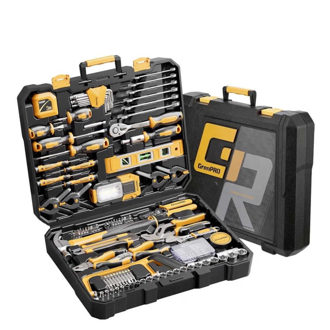 GrenPRO - Juego de Herramientas Mecánicas - Maletín Completo Negro/Amarillo 239 piezas