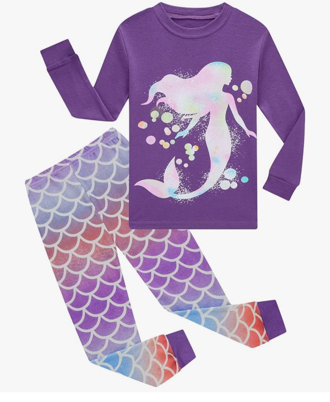 Pijama infantil de sirena - Morado