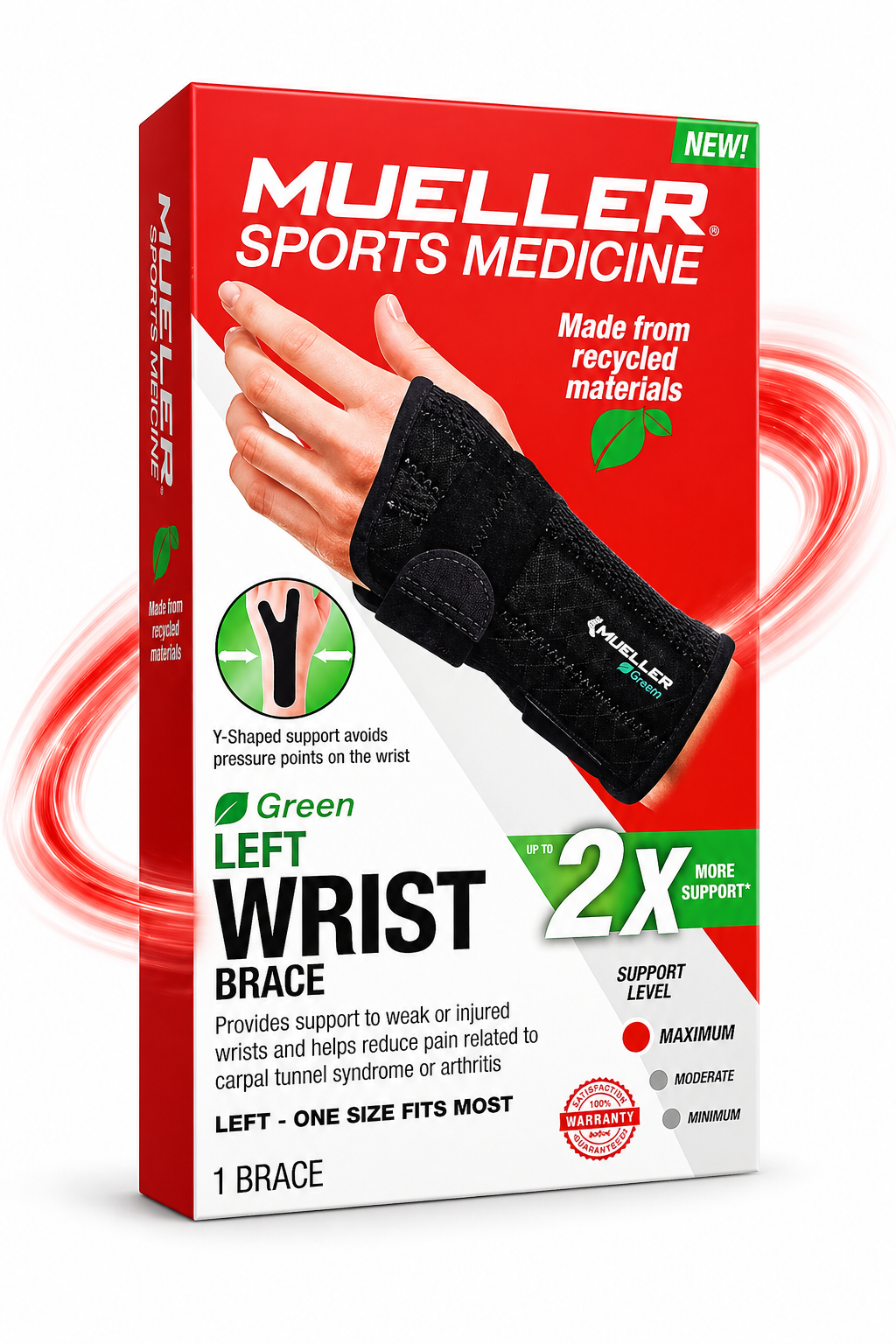 MUELLER Sport Medicine Left Wrist Brace – Soporte de Muñeca Izquierda