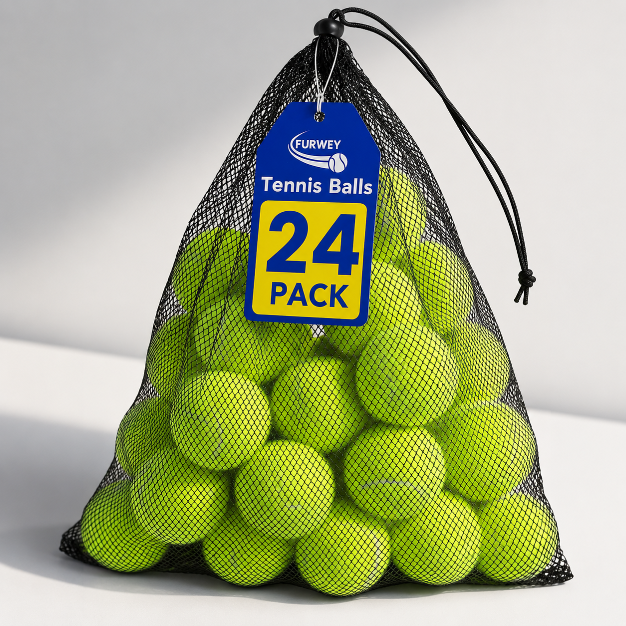 FURWEY - Pelotas de Tenis - Pack de 24/Bolsa de Malla