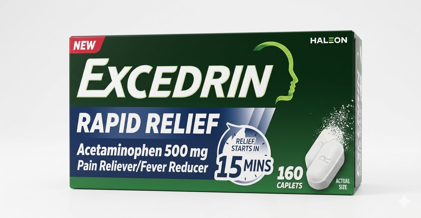 Excedrin - Rapido Alivio Acetaminofen - 500 mg, 160 tabletas