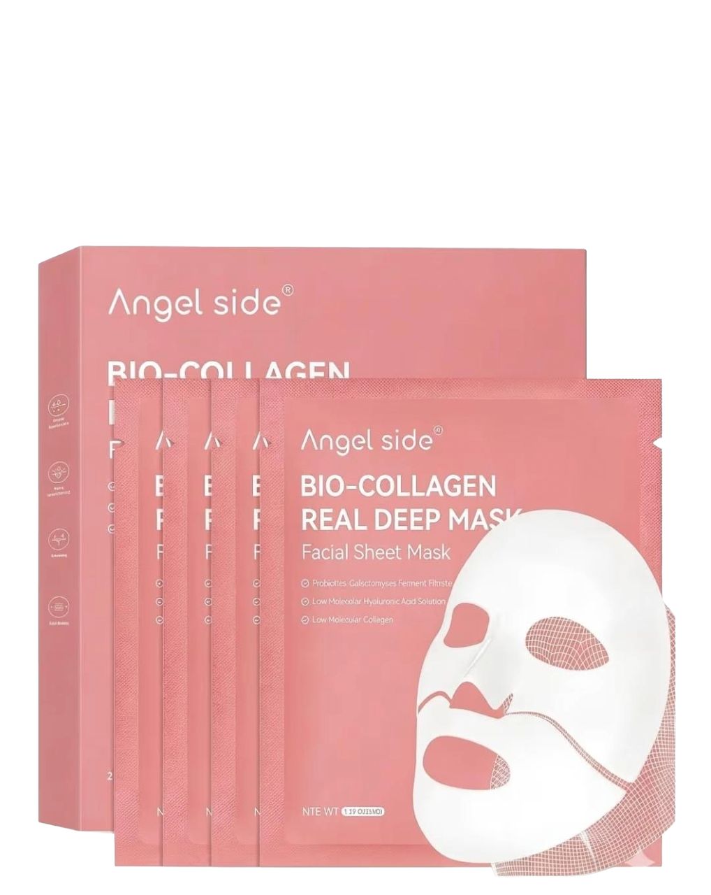 Angel Side - Bio-Collagen Real Deep Mask - Mascarilla Facial Sheet Mask